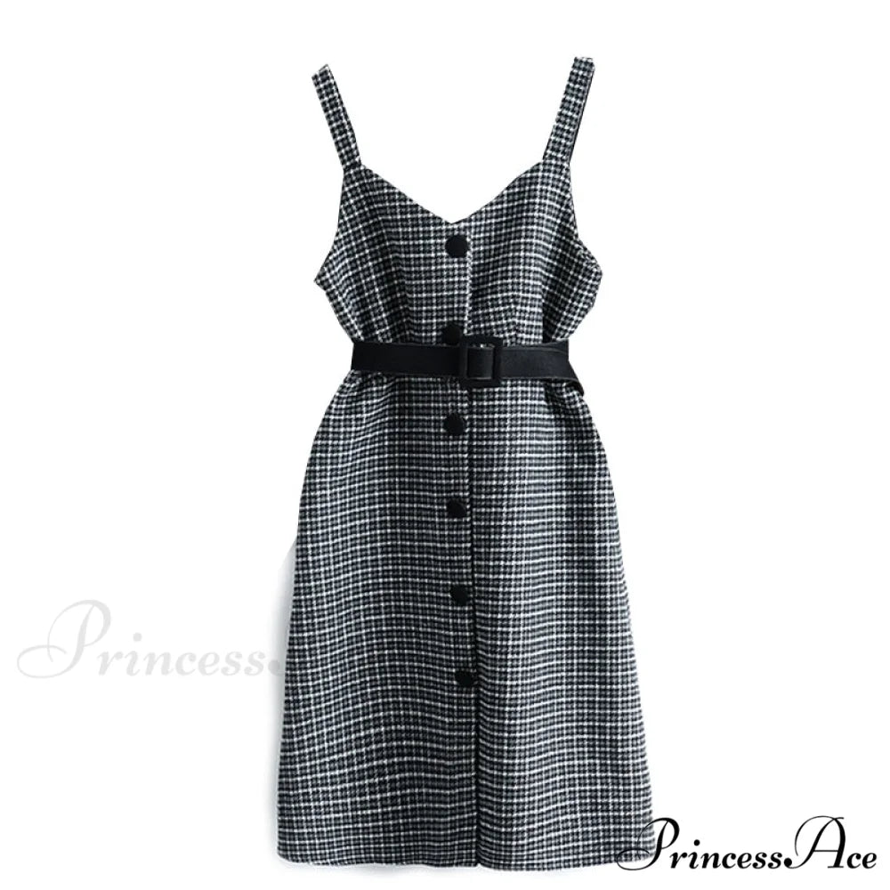 Two Winter Knee-Length vestidos Autumn plus party Women Fashion Elegant wool Piece belt Gown Valentine’s for With