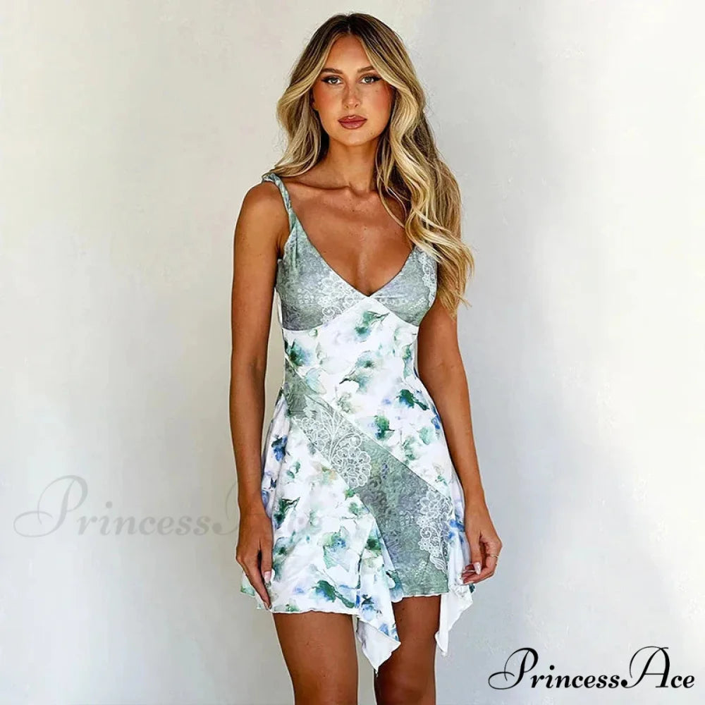 Uneven A-line Holiday Dress vacationdress-250223