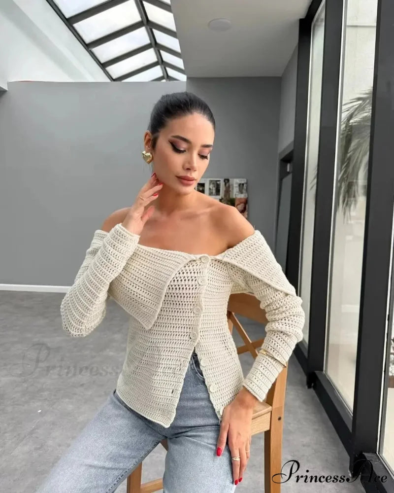 Uneven Design Slant Collar Button Cardigan cardigans-241228