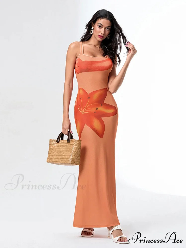 Uneven Neck Tank Sleeveless Wrap Bodycon Floral Vacation Dress floraldress-250126