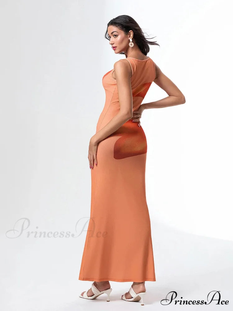 Uneven Neck Tank Sleeveless Wrap Bodycon Floral Vacation Dress floraldress-250126