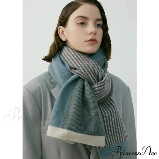 Unique Elegant Trendy Retro Cozy Stylish High-end Warm Scarf Grey