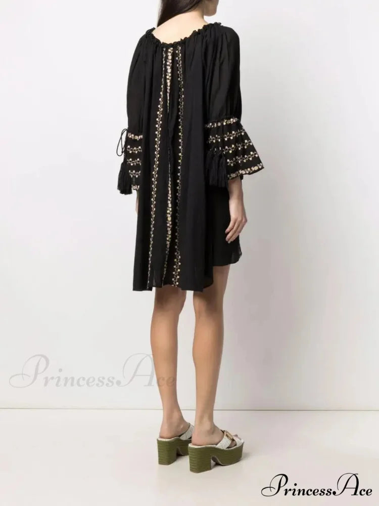 Unpredictable Backless Stitched Seaside Boho Dress bohodress-250126