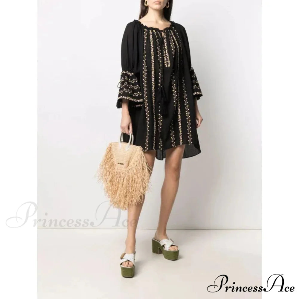 Unpredictable Backless Stitched Seaside Boho Dress bohodress-250126