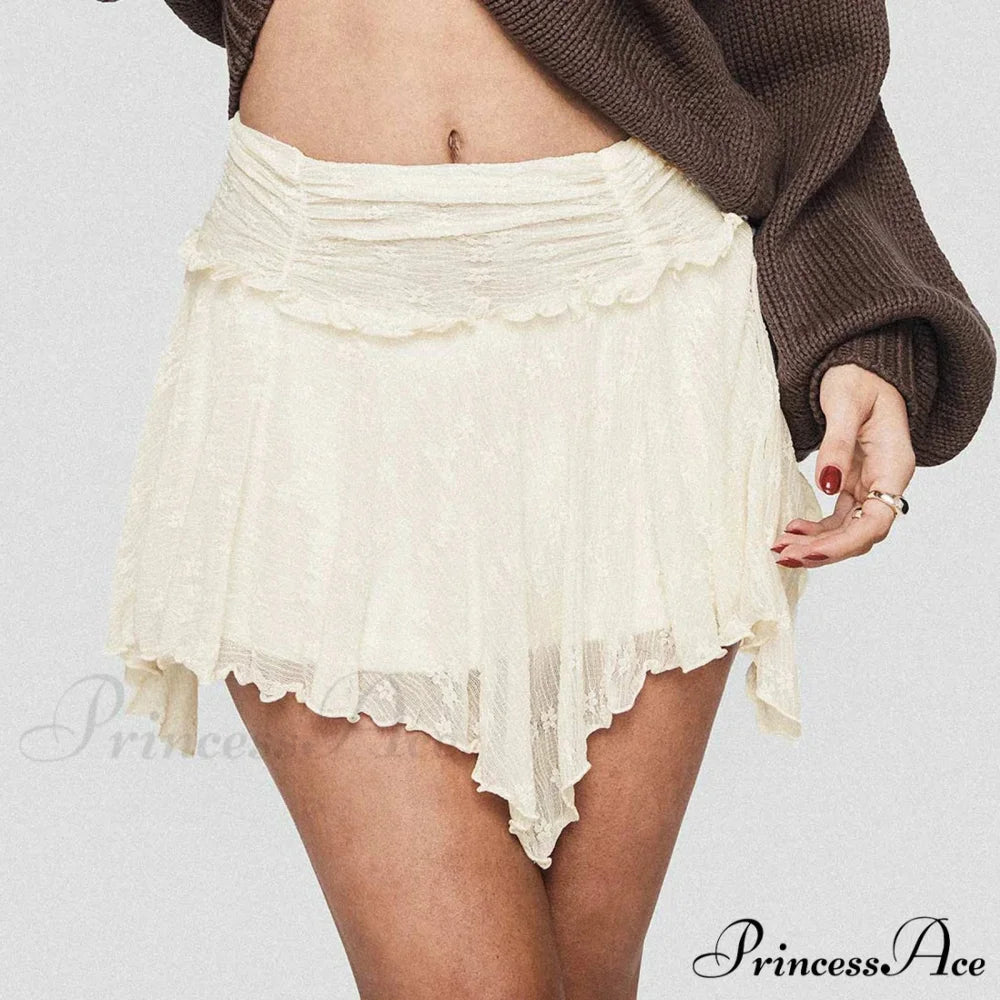 Unpredictable Gathered Uneven Skirt skirts-250223