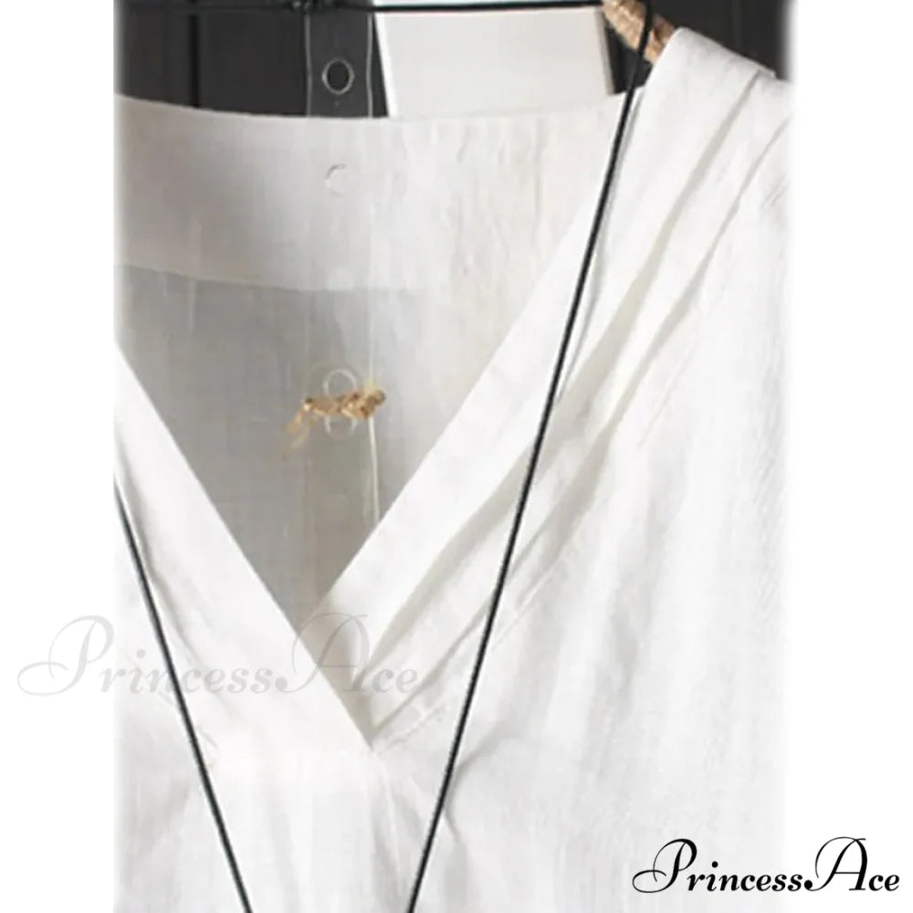 V Half Neck Arm for Blouse Solid Top Women