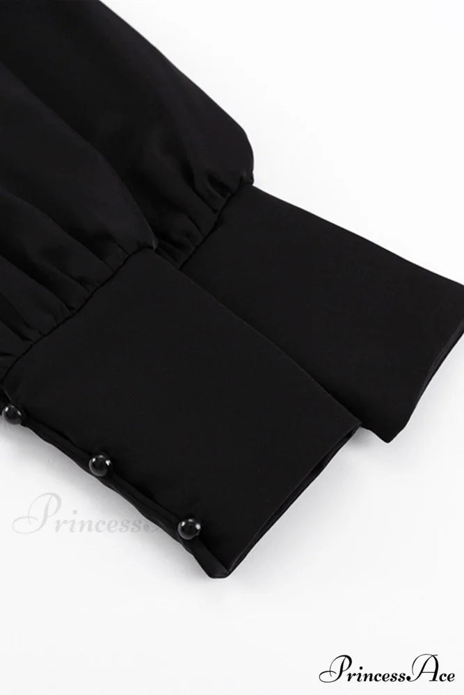 V Neck Babydoll Dress in Solid Color