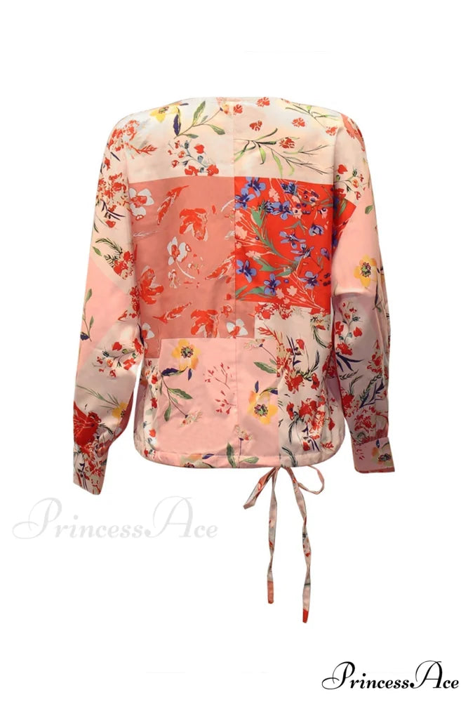 V-Neck Full Design Shirt Red / 2XL