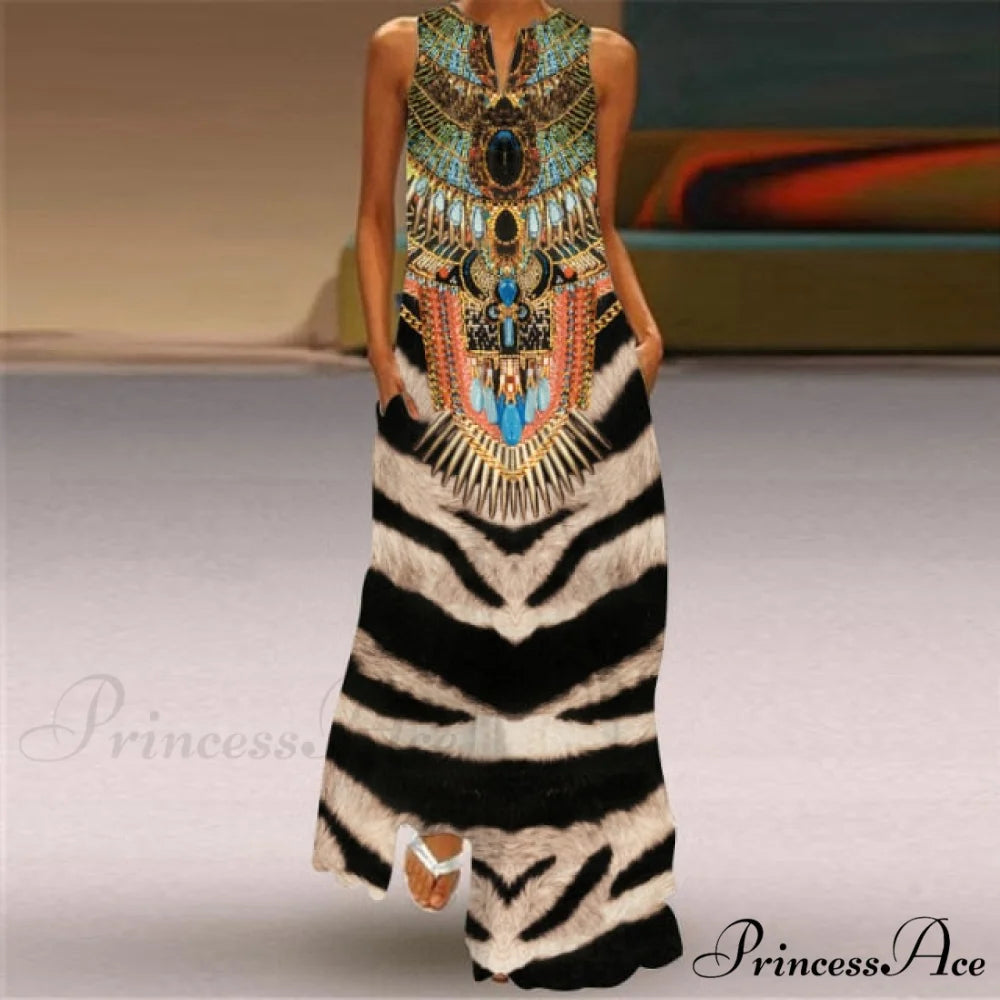 V-Neck Printed Emerald Flower Dress black 2 / S