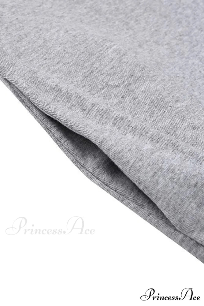 V Neck Sweatshirt Dress with Slit Hem