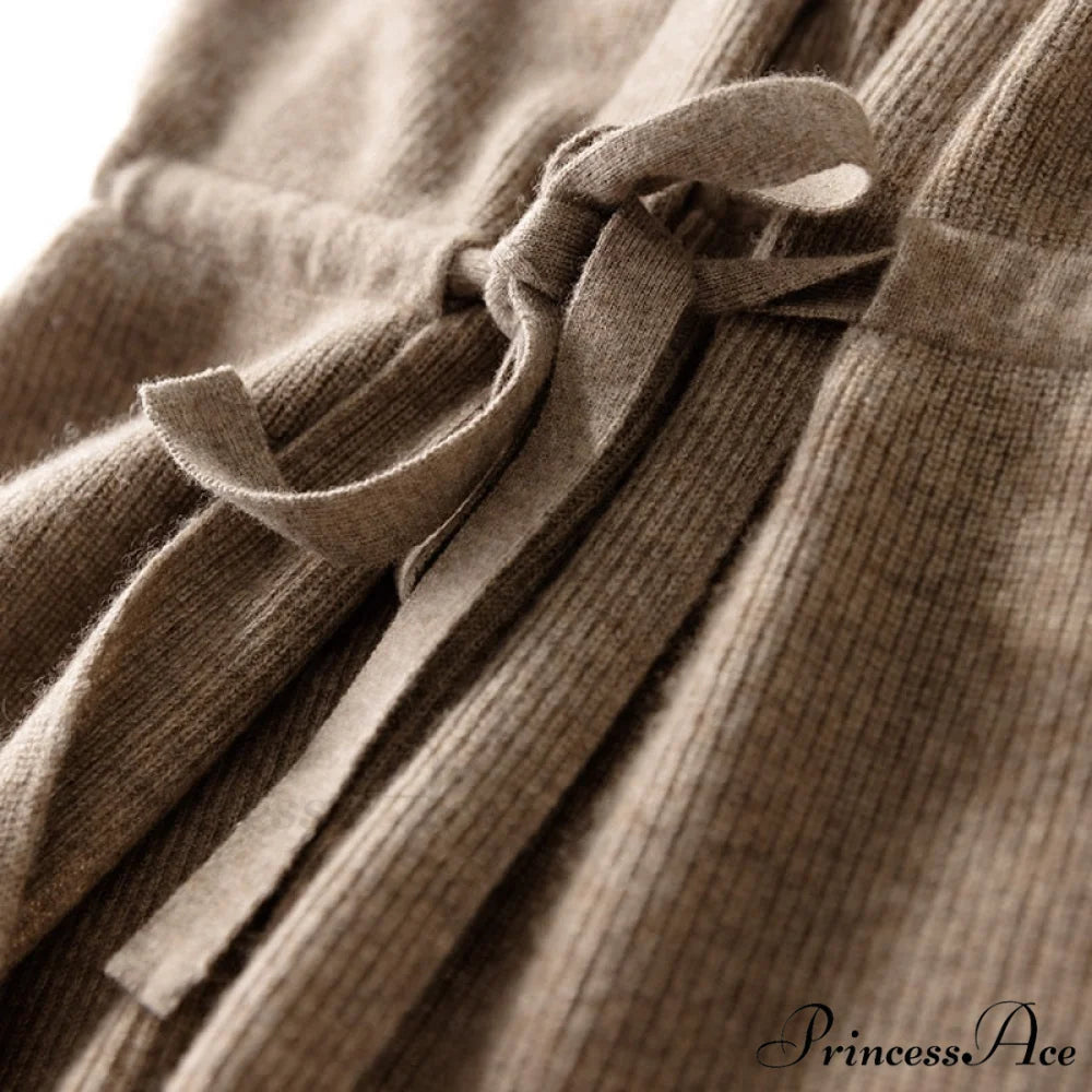 V-Neck Tie Vest Vest Women’s Short Knit Cardigan