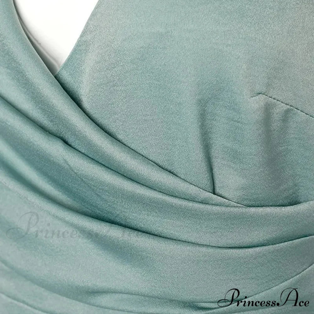 V Warm-Season Gown Sleeveless Design for Party Elegant Neck Women