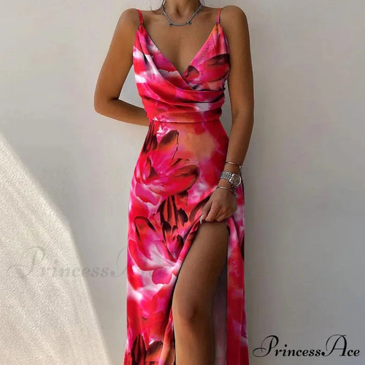 V Warm-Season Gown Sleeveless Design for Party Elegant Neck Women Style 4 / S