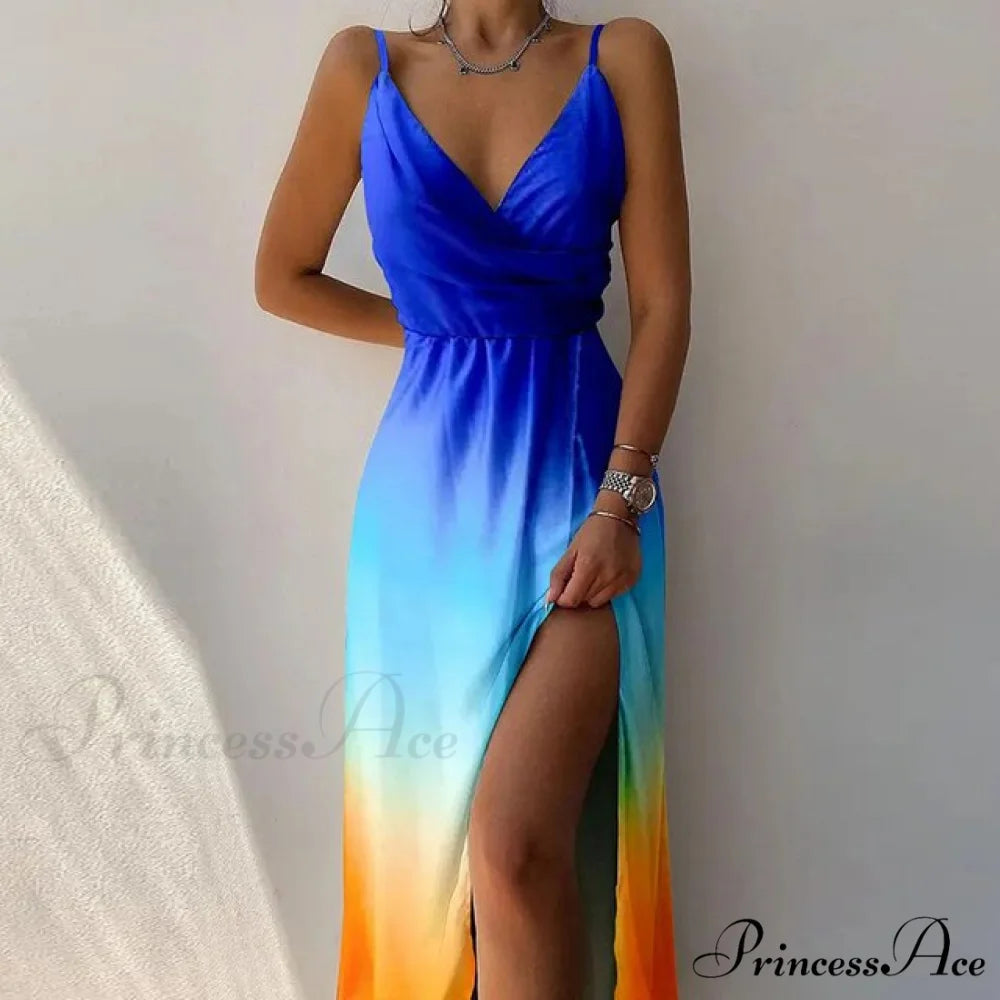 V Warm-Season Gown Sleeveless Design for Party Elegant Neck Women Style 7 / S