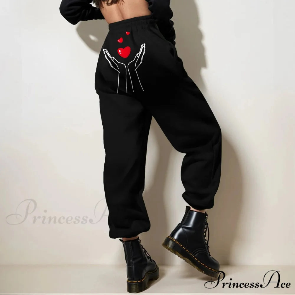 Valentine’s Day Pair Runner Trousers Red / S pants-241228