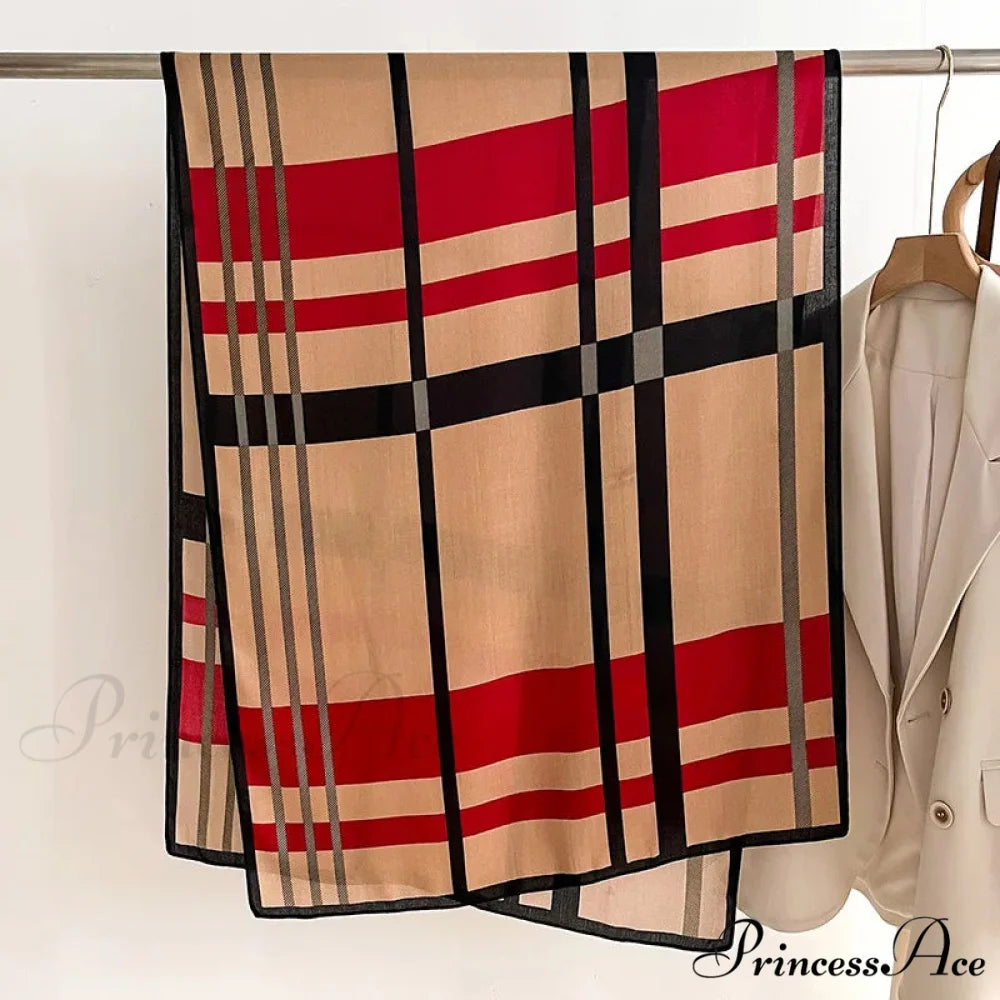 Variegated Banded Sophisticated Winter Scarf scarf-241228