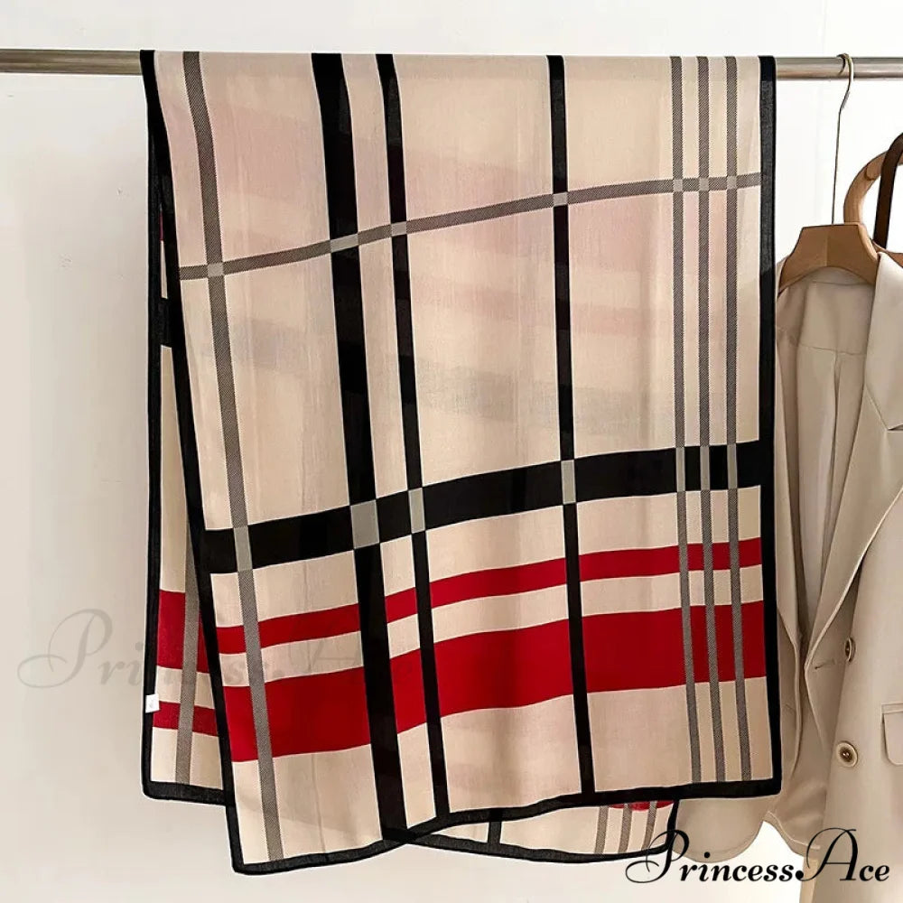 Variegated Banded Sophisticated Winter Scarf scarf-241228