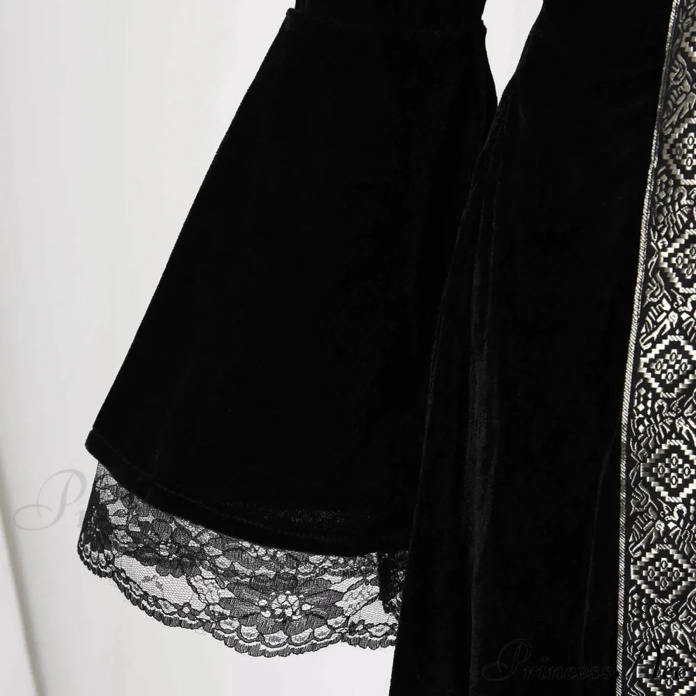 Velvet Medieval Victorian Cosplay Retro Gown Fancy Long Dress