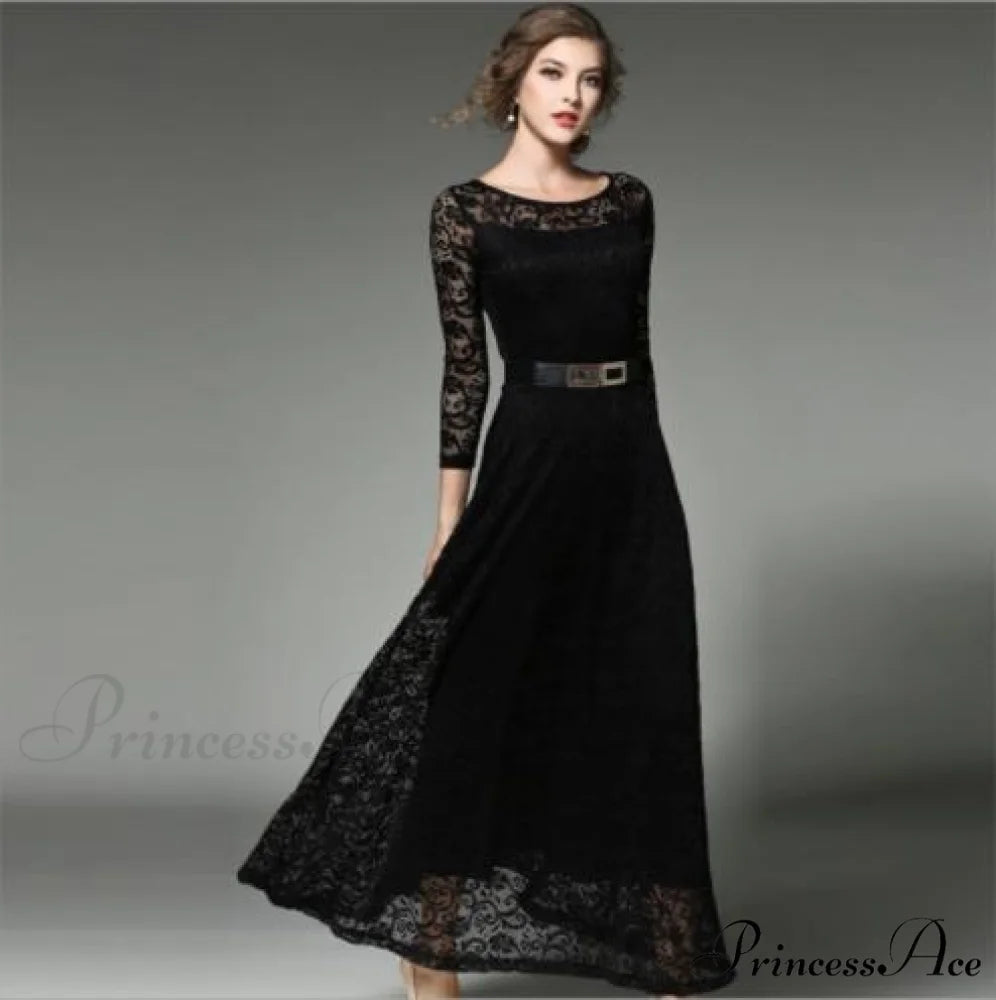 Verena Elegant Formal Gown BLACK / XS