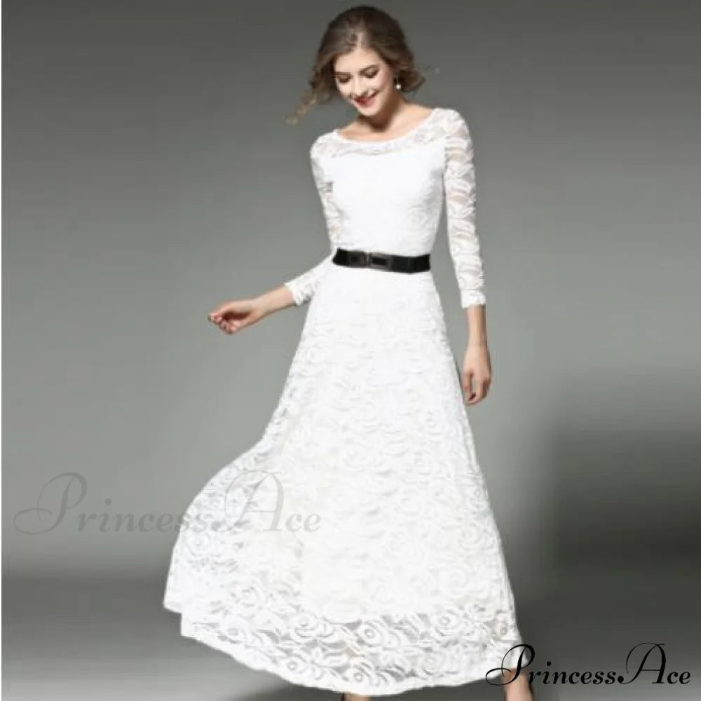Verena Elegant Formal Gown WHITE / XS