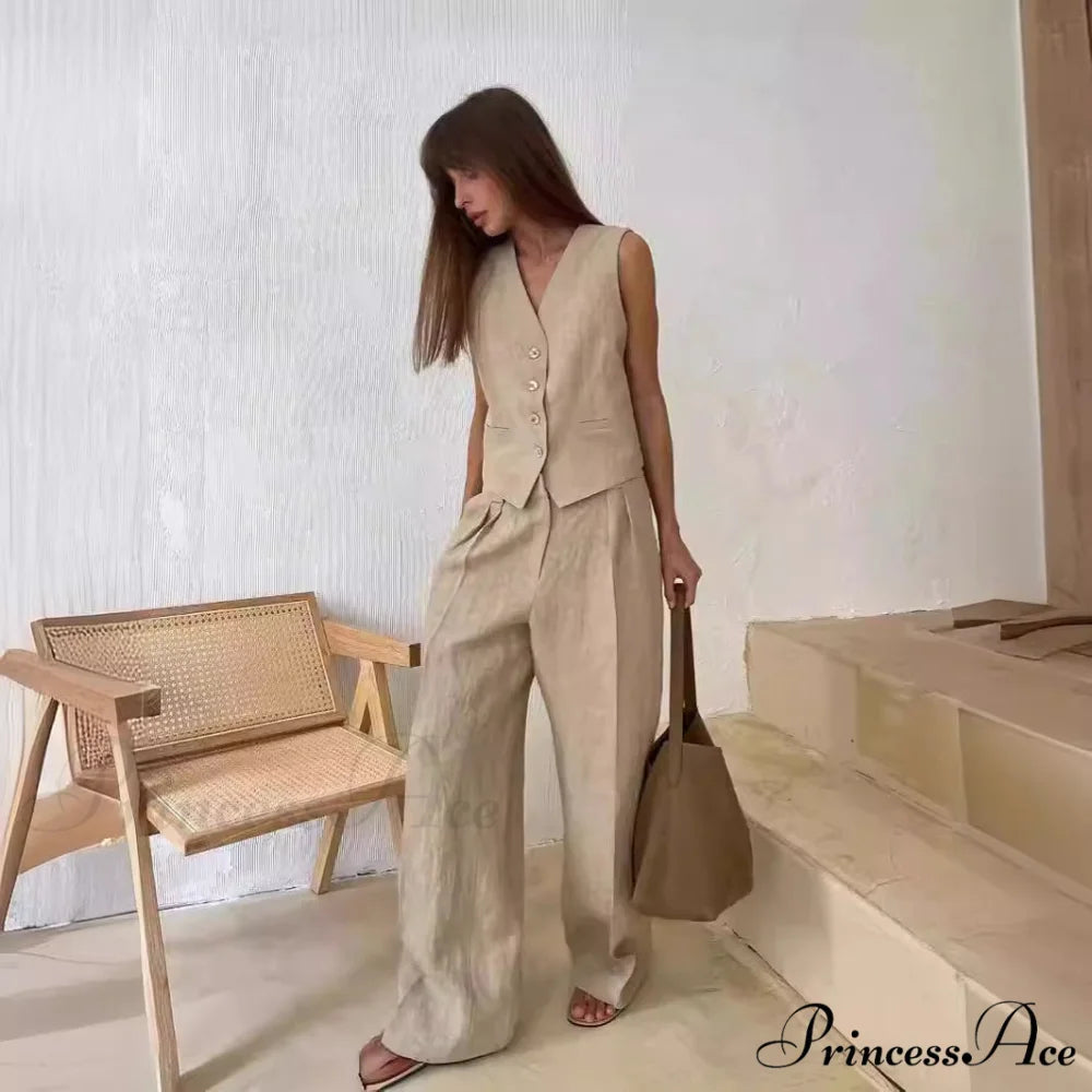 Vest Low-Waist Pants Suit