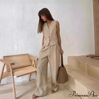 Vest Low-Waist Pants Suit