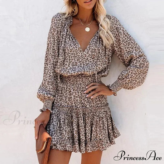 Vestment Sleeve Spotted Bohemian Attire Leopard / S bohodress-250126