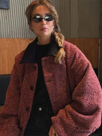 Vestment Sleeve Wool Mix Coat coats-241228