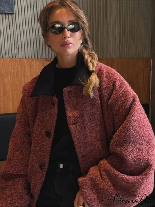 Vestment Sleeve Wool Mix Coat coats-241228