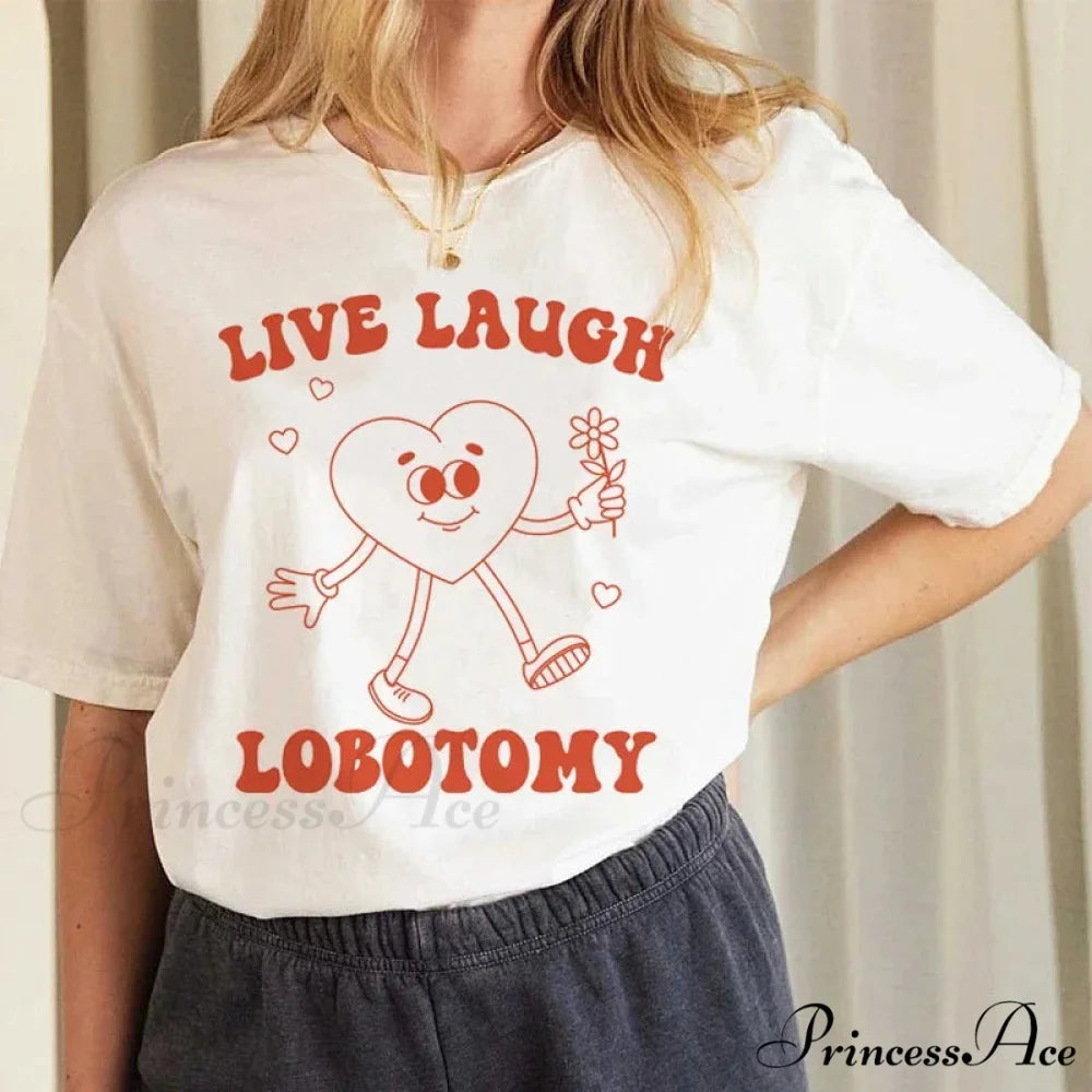 Vibrant Chuckle Lobotomy Meme T-shirt WHITE / S t-shirt-250223