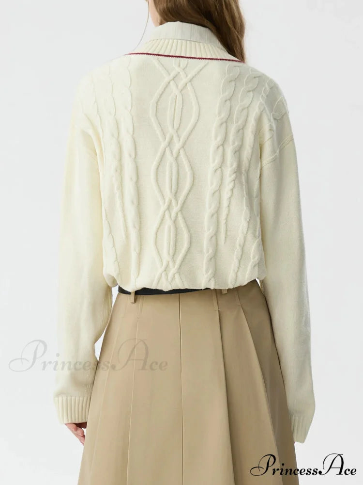 Vibrant Shade Coiled Blossom Pullover Sweater swraters-241228