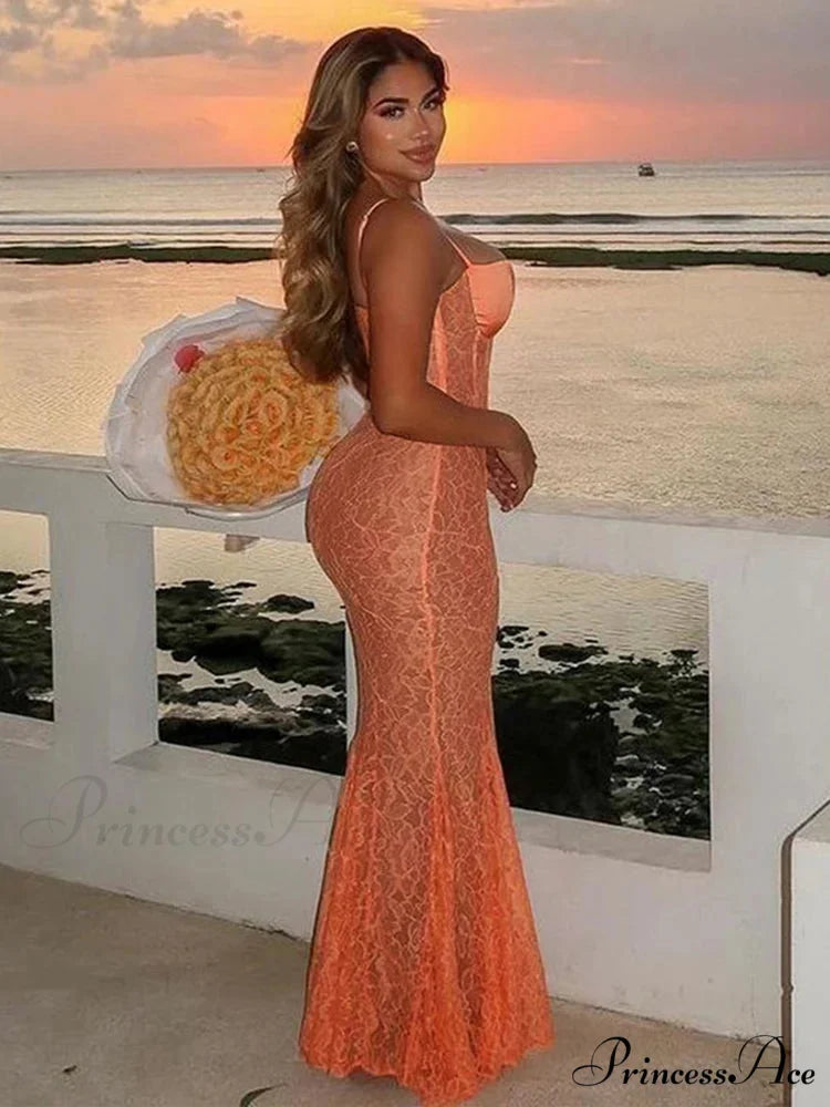 View Lace Maxi Holiday Dress vacationdress-250223