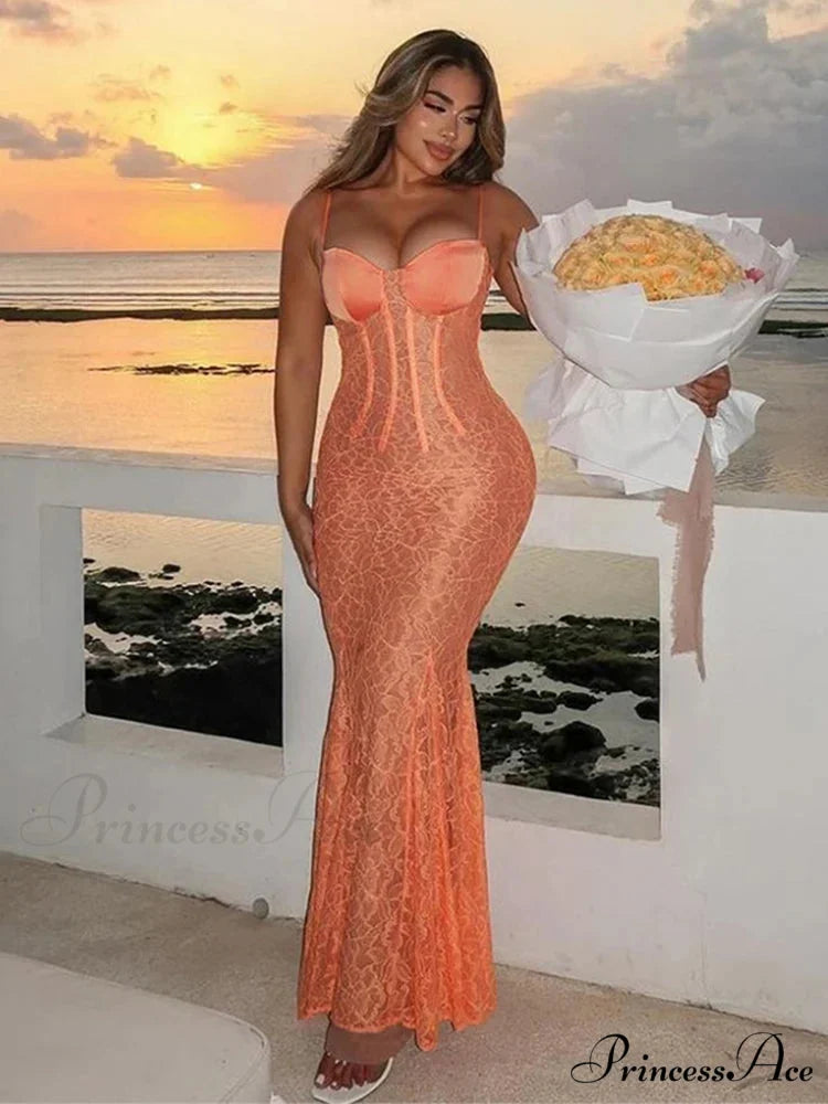 View Lace Maxi Holiday Dress vacationdress-250223