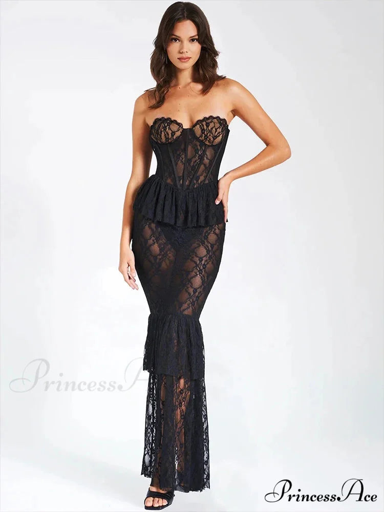 View Lace Mermaid Holiday Dress vacationdress-250223