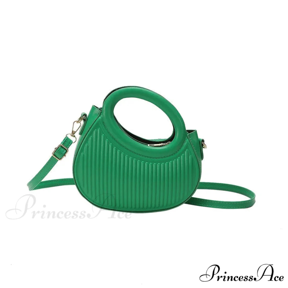 Vintage 2000s Crossbody Leather Small Phone Coin Purse Handbag Green handbag-250126