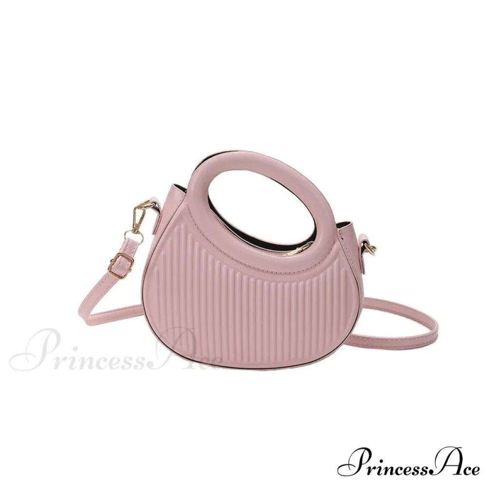 Vintage 2000s Crossbody Leather Small Phone Coin Purse Handbag Pink handbag-250126