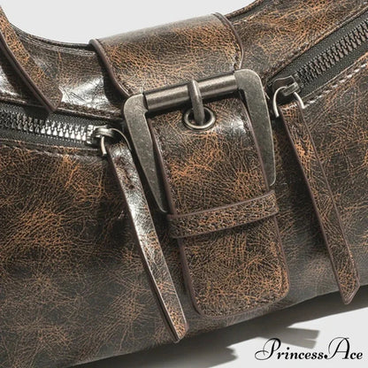 Vintage Belt Style Faux Leather Shoulder Bag shoulder-250126