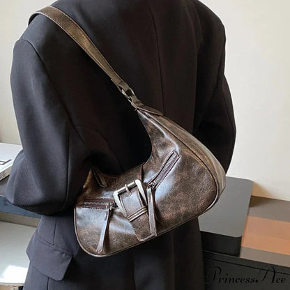 Vintage Belt Style Faux Leather Shoulder Bag shoulder-250126