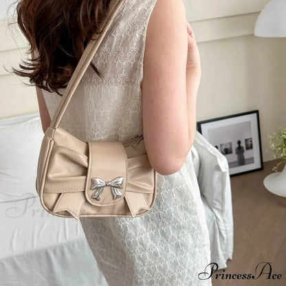 Vintage Bow Faux Leather Professional Shoulder Purse shoulder-250126