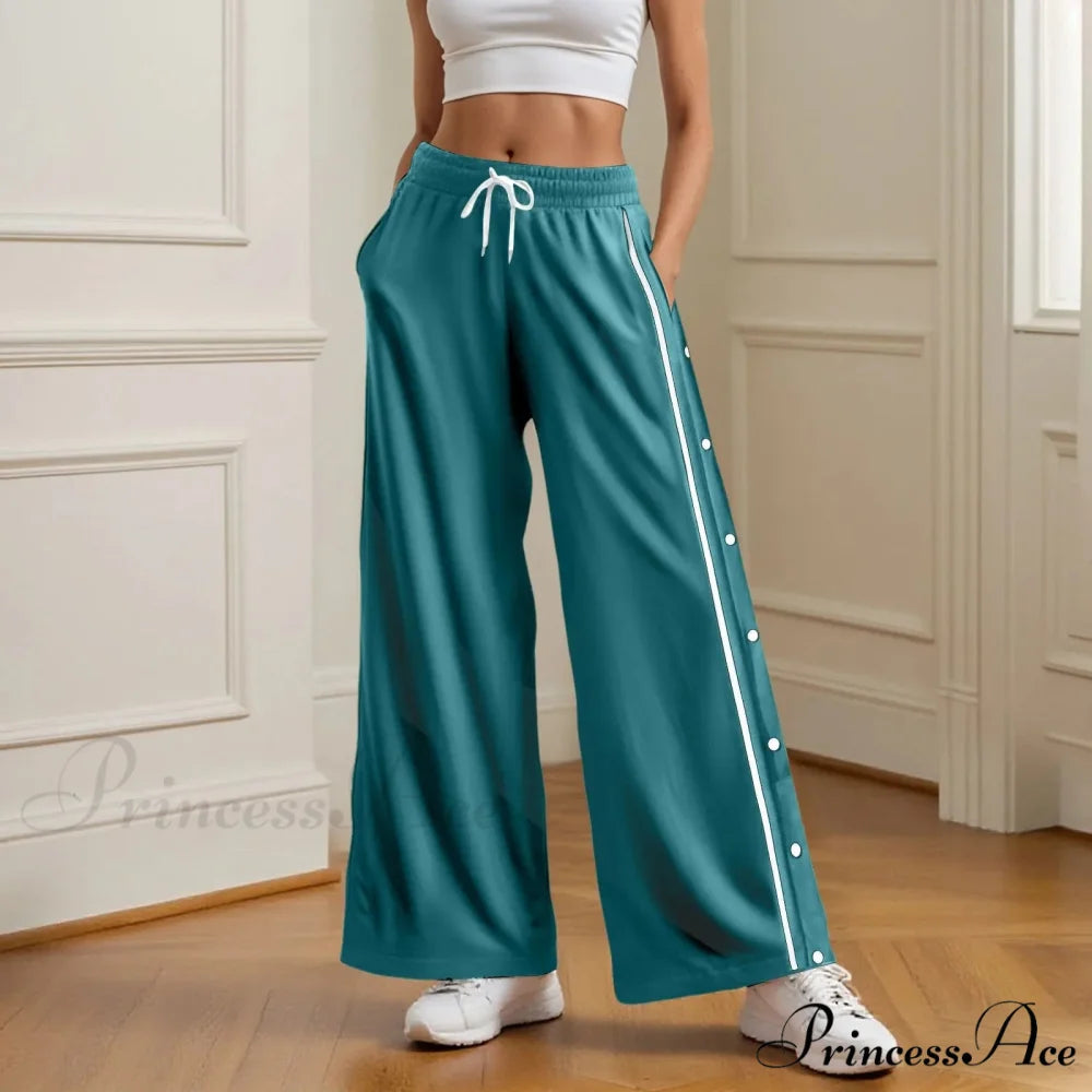 Vintage Broad Leg Urban Cargo Trousers Green / S pants-241228