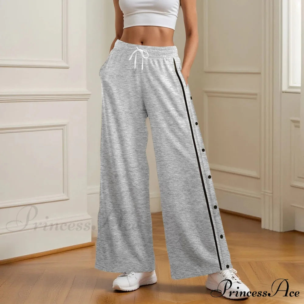 Vintage Broad Leg Urban Cargo Trousers Grey / S pants-241228