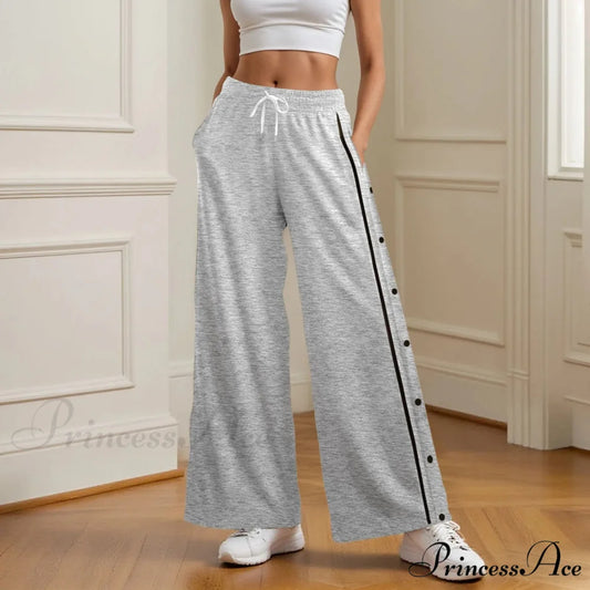 Vintage Broad Leg Urban Cargo Trousers Grey / S pants-241228