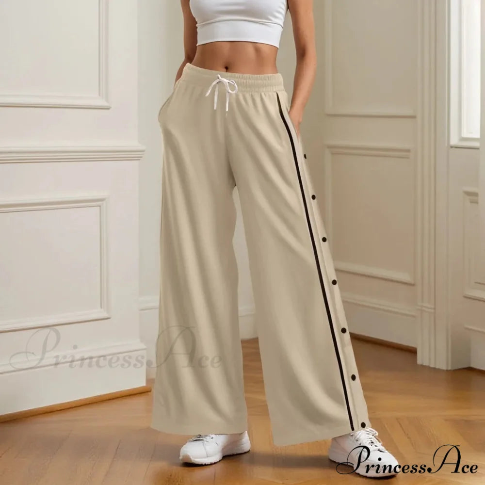 Vintage Broad Leg Urban Cargo Trousers White / S pants-241228