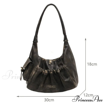Vintage Cold Weather Leather Armpit Shoulder Bag shoulder-250126