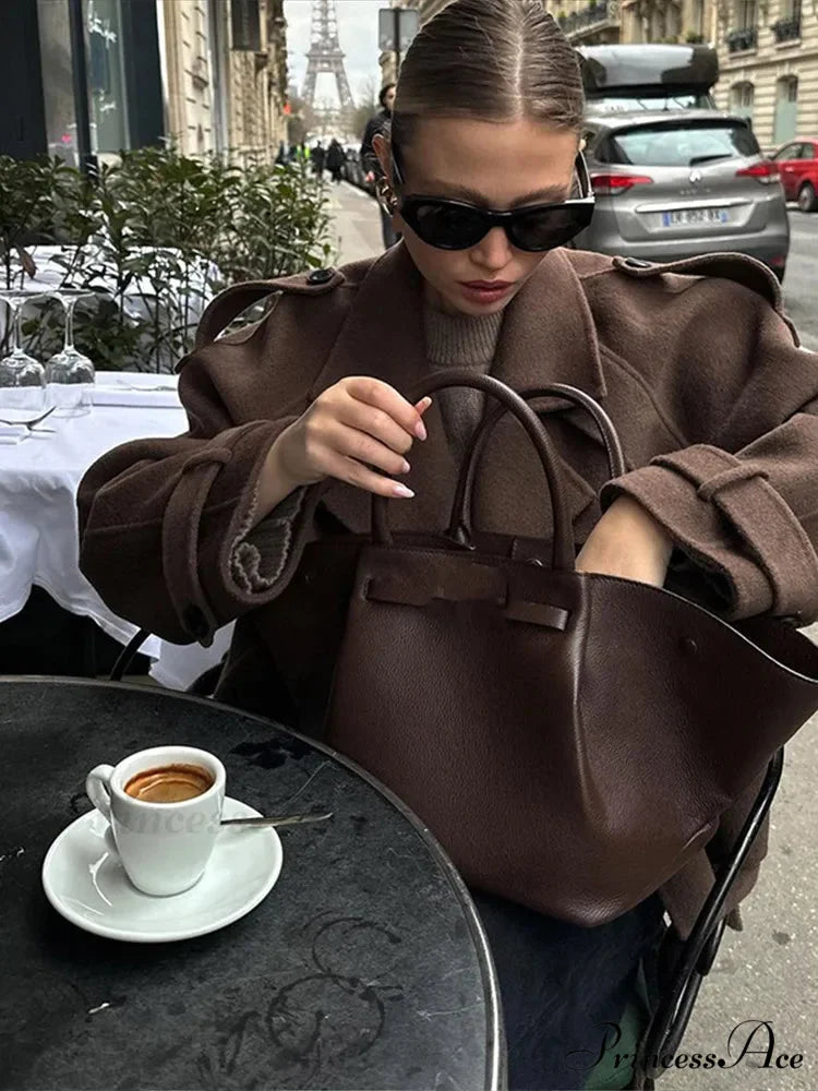 Vintage Collar Woolen Coat coats-241228