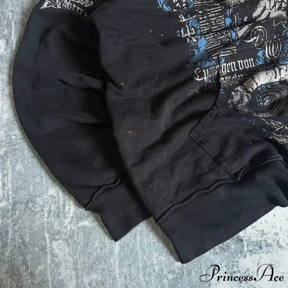 Vintage Design Zipper Hoodie hoodies-241228