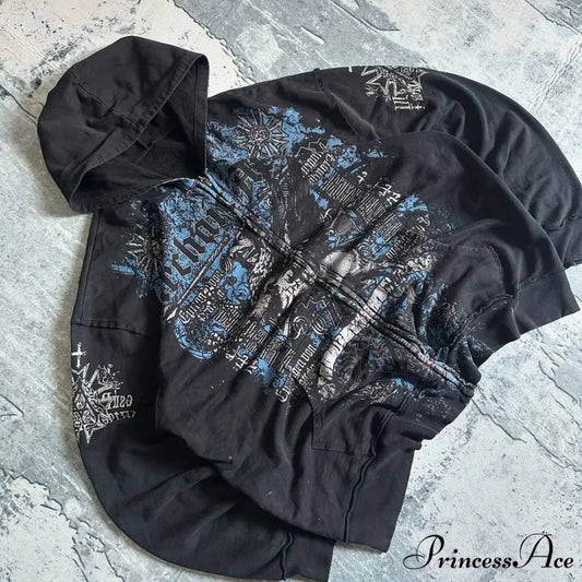 Vintage Design Zipper Hoodie hoodies-241228