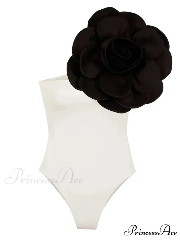 Vintage Ebony Camellia Swimsuit One Piece Black3 / S onepiece-250223