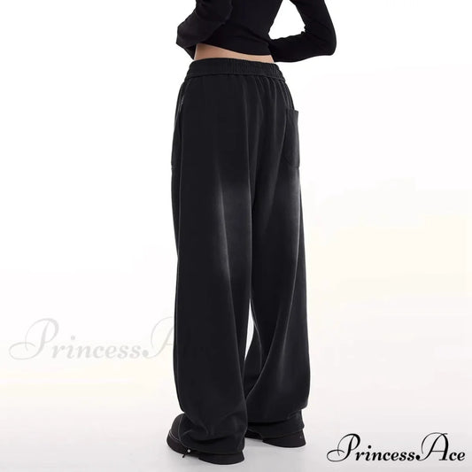 Vintage Emerald Ombre Wide Leg Trousers pants-241228