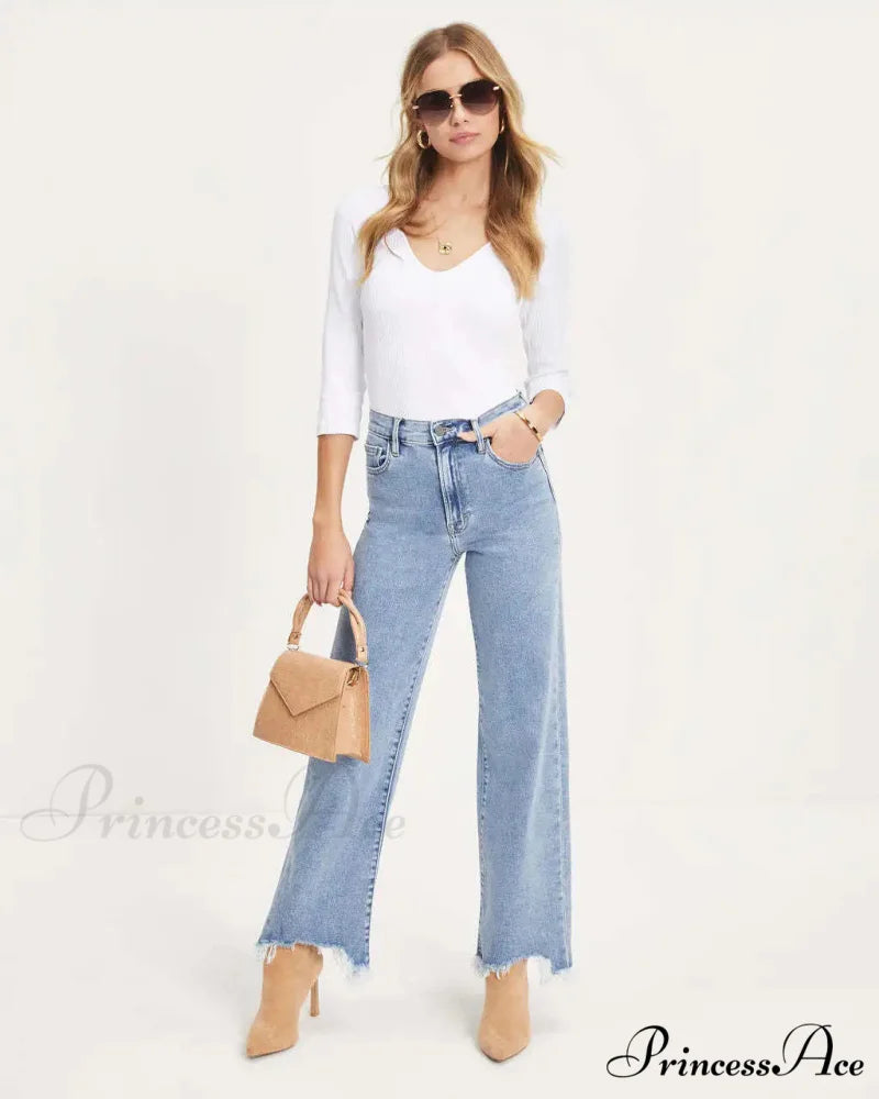 Vintage Fashion High Straight Korean Denim Jean